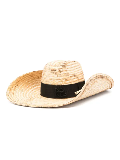 Ruslan Baginskiy logo-appliqué fedora hat