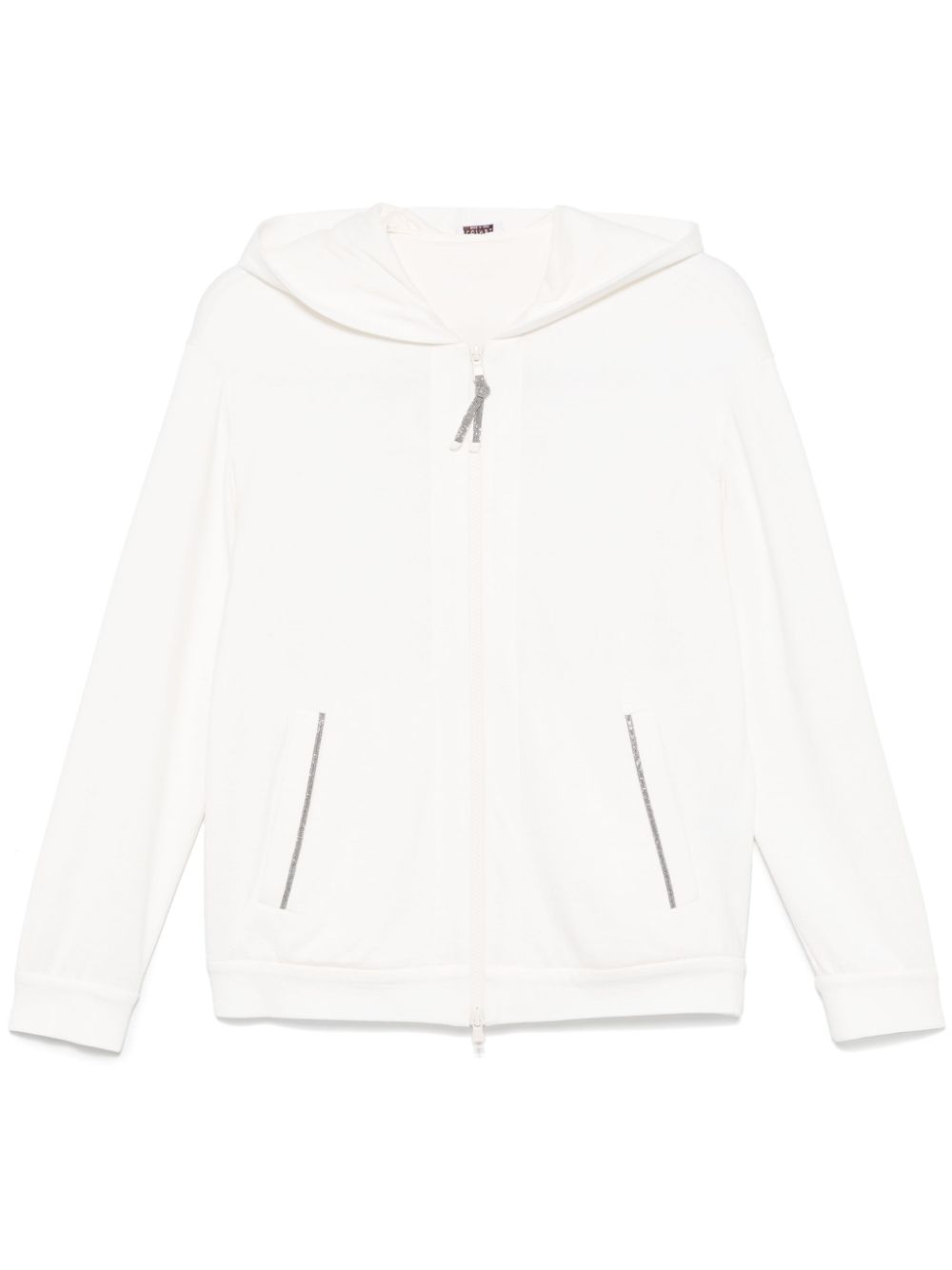 Brunello Cucinelli Monili-chain hoodie - White