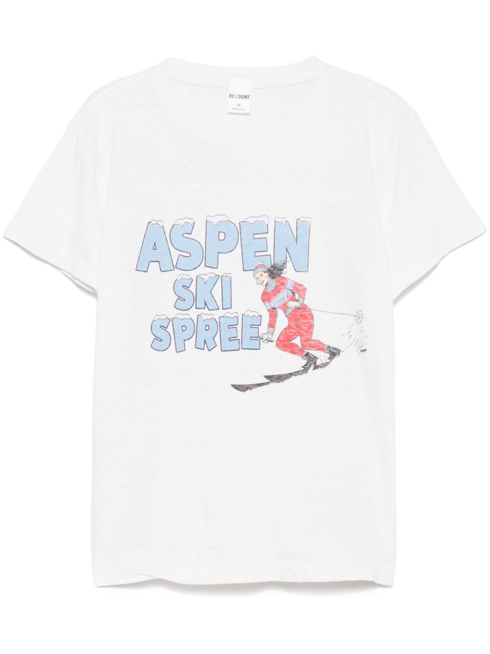 RE DONE Ski Spree T-shirt Wit