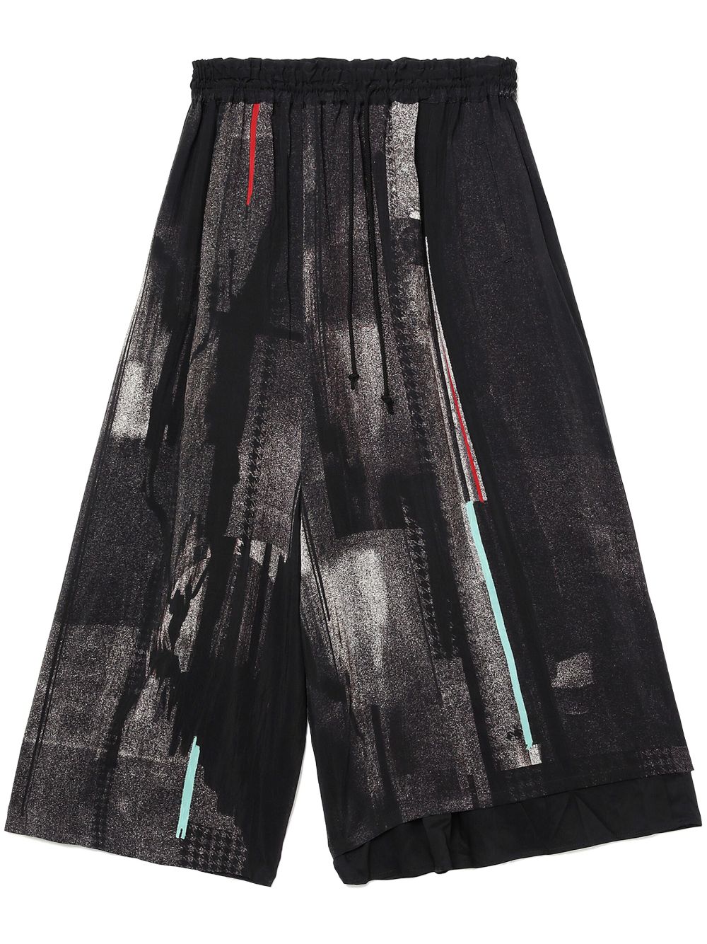 Y's layered trousers - Black