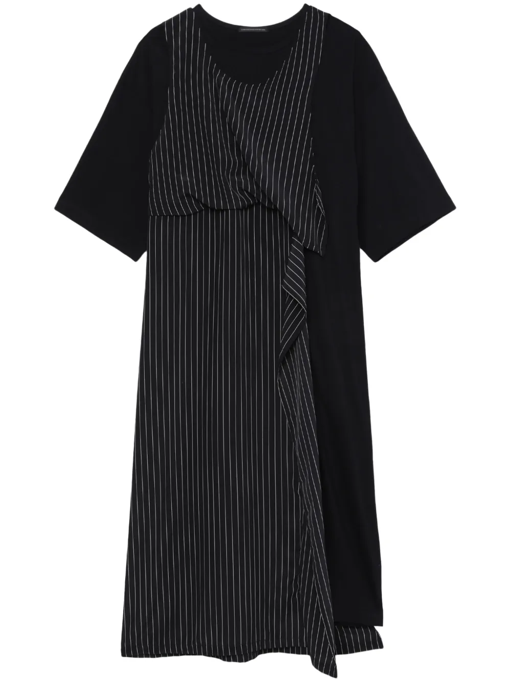 Y’s layered midi dress – Black