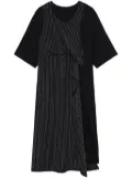 Y's layered midi dress - Black