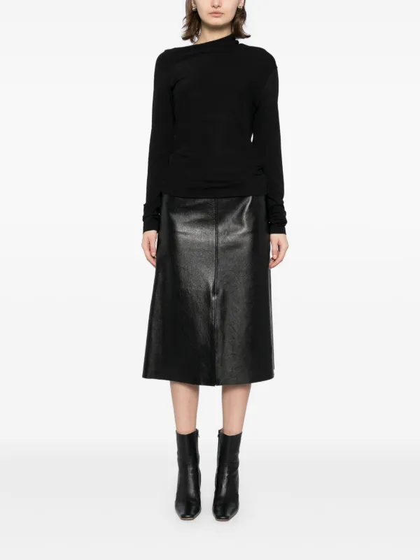 TOTEME ドレープ ジャージートップ | ブラック | FARFETCH JP