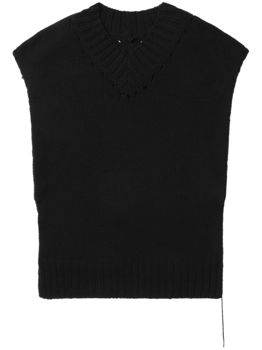 Y's cotton knitted top - Black