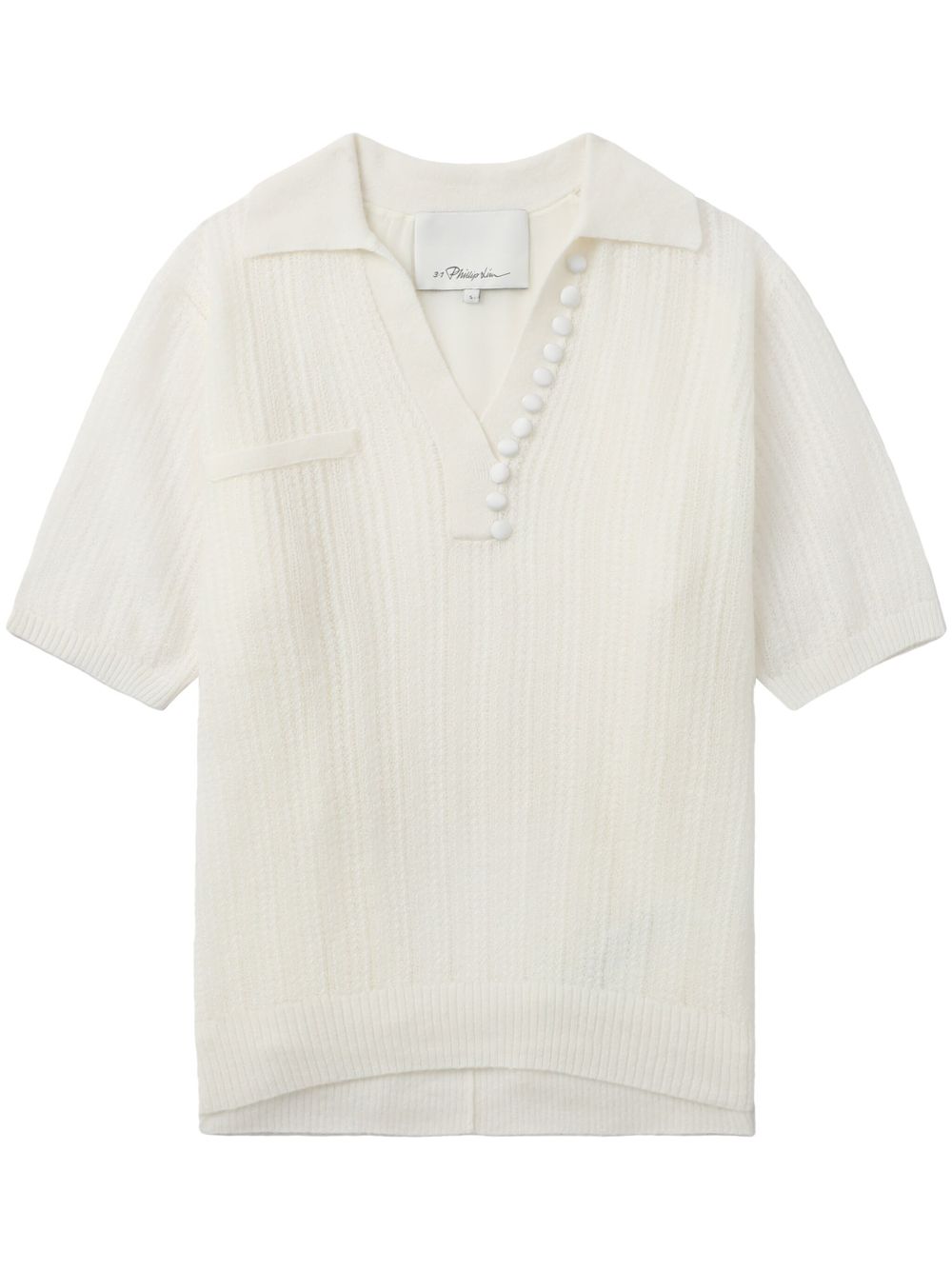 3.1 Phillip Lim layered polo top - White