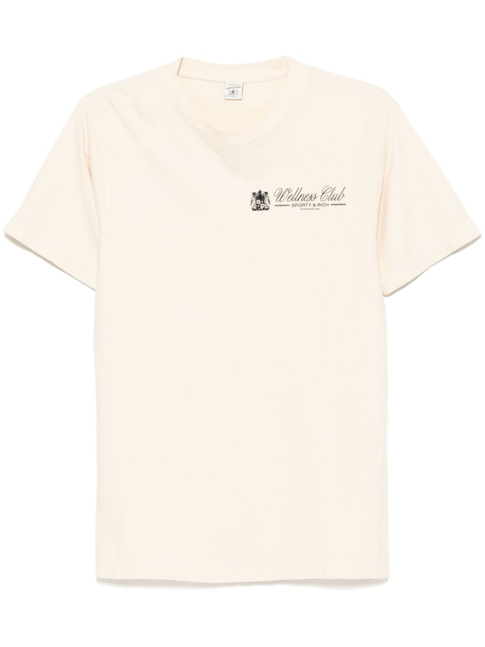 Sporty & Rich Unicorn T-shirt met wapenschild Beige