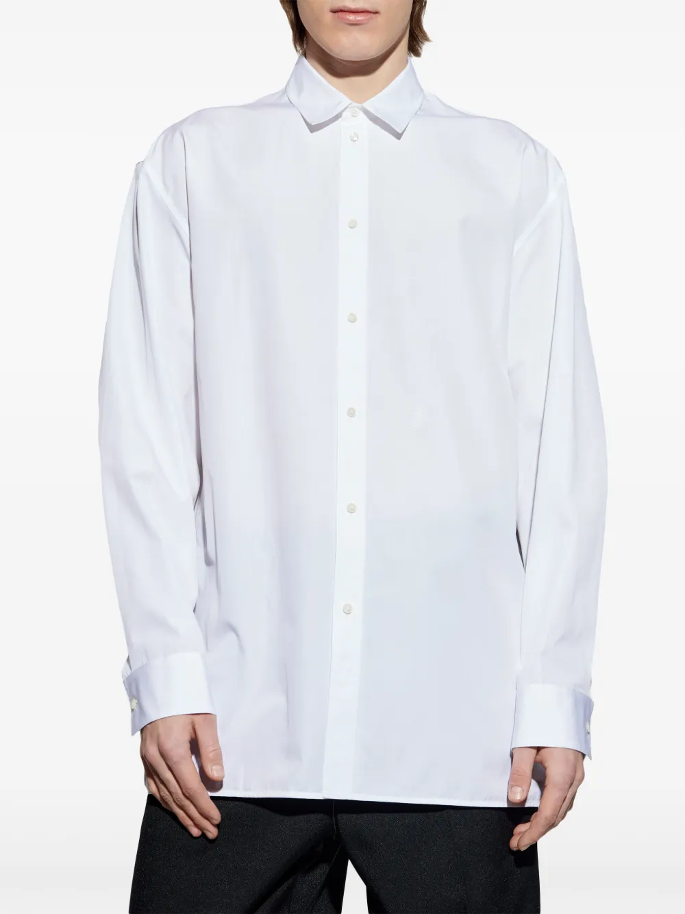 Jil Sander Overhemd met logo en monogram Wit