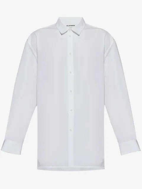Jil Sander рубашка с логотипом JW
