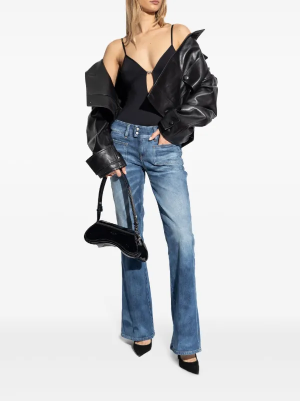 DIESEL>>ディーゼル Ufby-Oval-D-ボディスーツ Diesel Ufby-Oval-D ボディスーツ | ブラック | FARFETCH JP