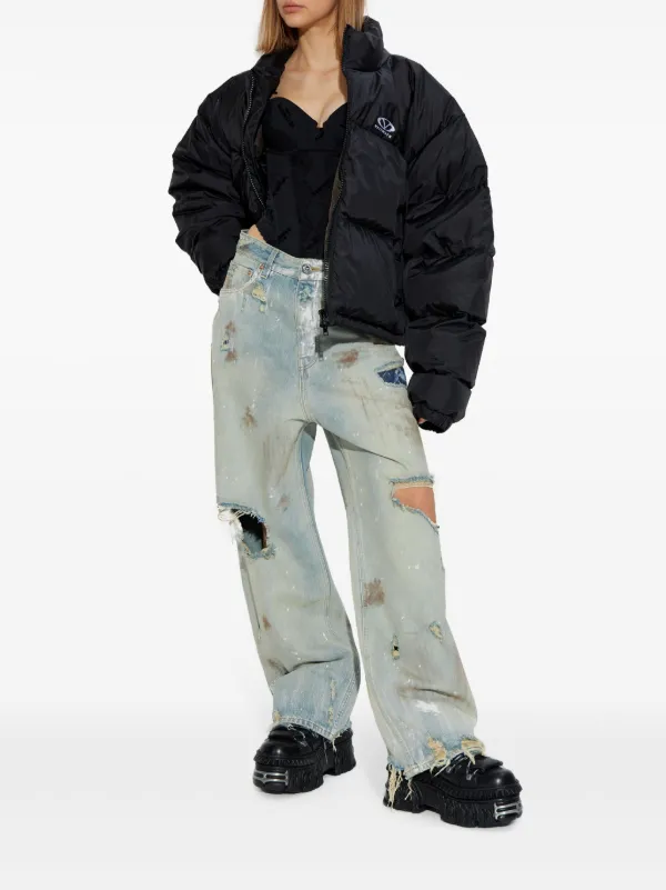 ヴェトモン Vetements Leopard Logo Puffer Jacket VETEMENTS Leopard Logo Puffer Jacket | italist