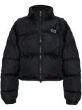 VETEMENTS logo-embroidered puffer jacket - Black