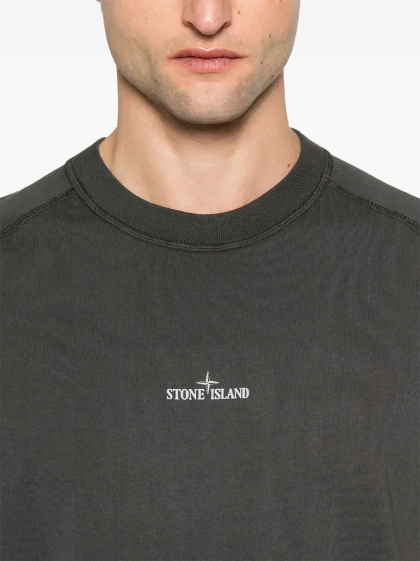 Stone Island Compass-print T-shirt | Grey | FARFETCH
