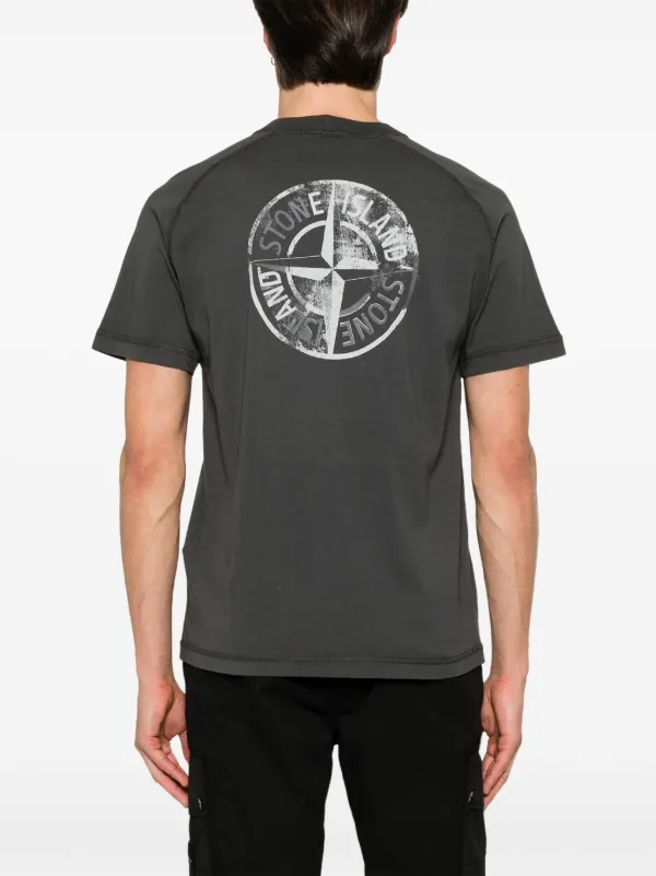 Stone Island Compass-print T-shirt | Grey | FARFETCH
