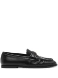 PINKO logo-plaque loafers - Black