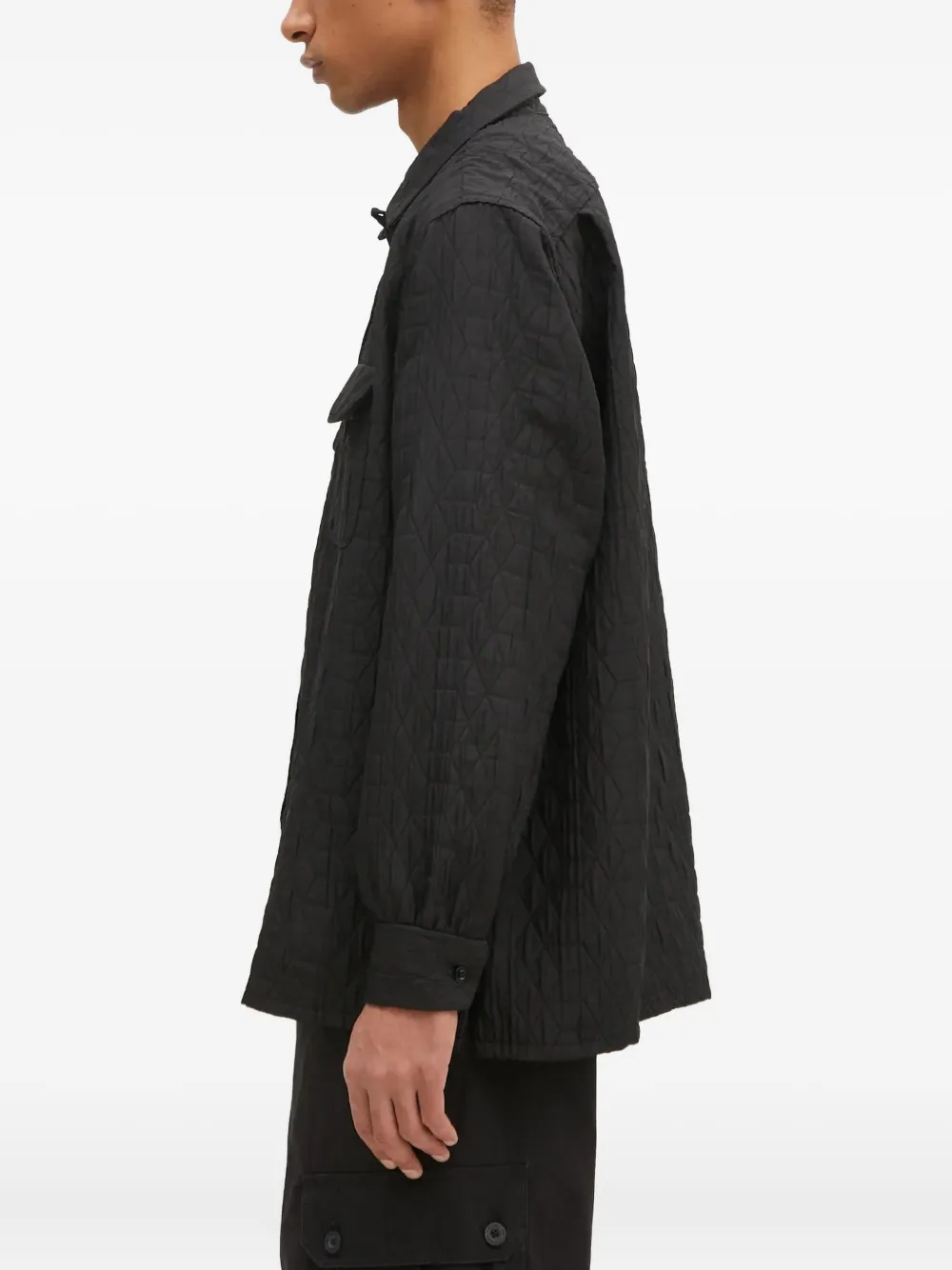Engineered Garments quilted pocket shirt - Zwart
