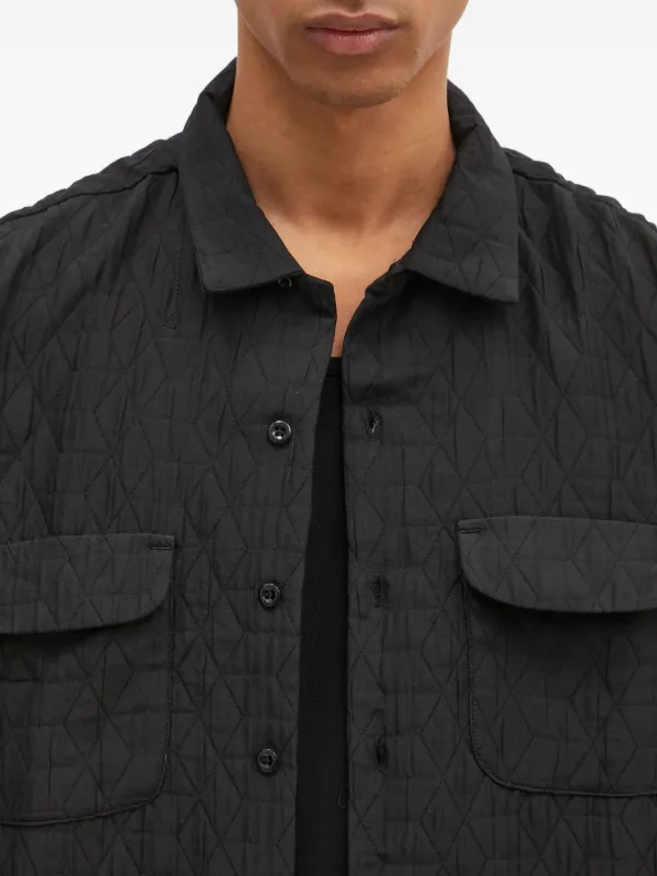 Engineered Garments Quilted Pocket Shirt | Black | FARFETCH ZA