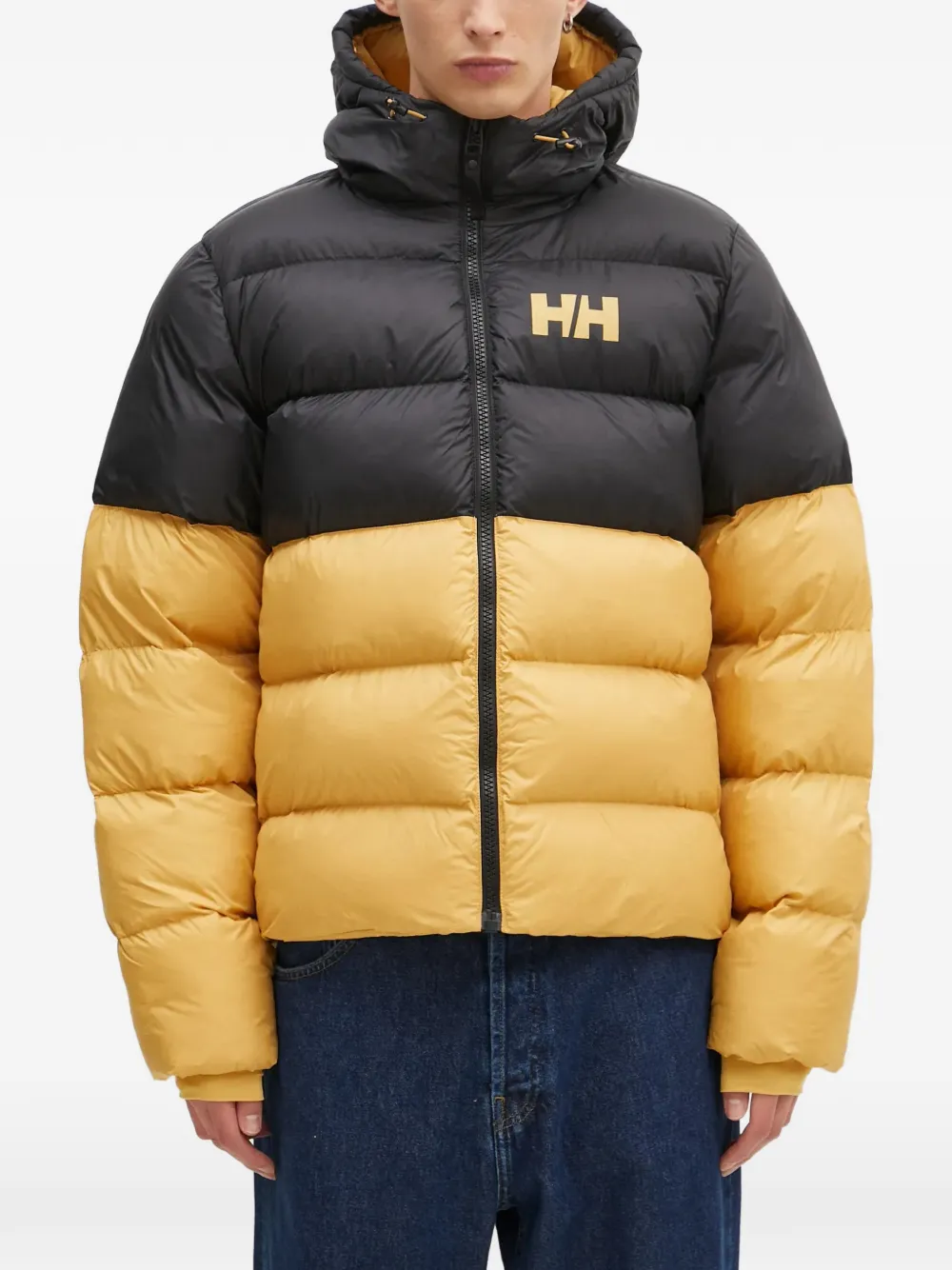 Helly Hansen chamarra capitonada con capucha y logo | negro | Image 1