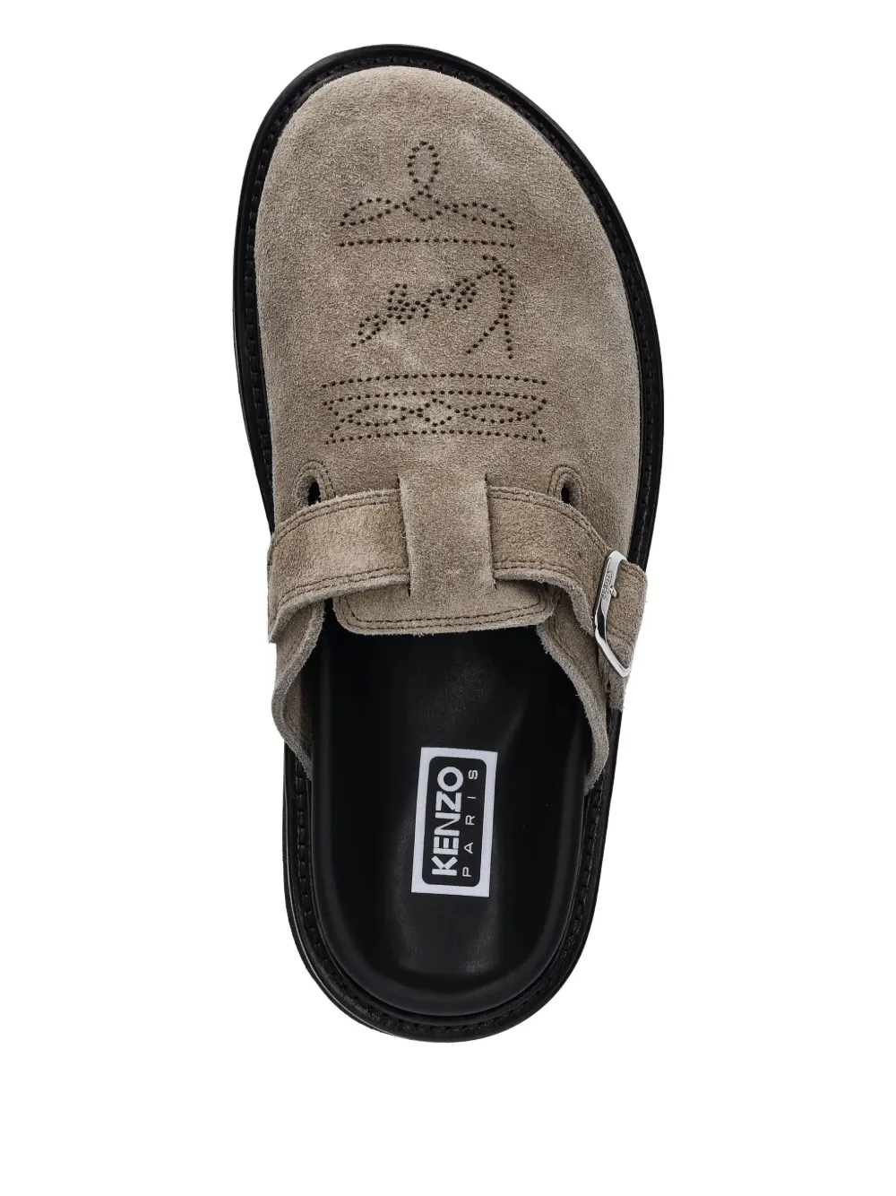 Kenzo Matto Buckled-detail Mules In Brown
