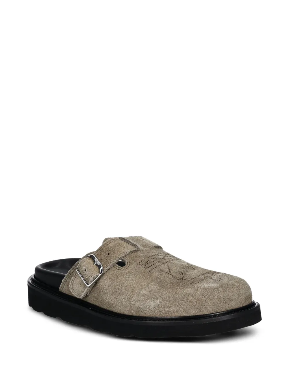 Kenzo Matto Buckled-detail Mules In Brown