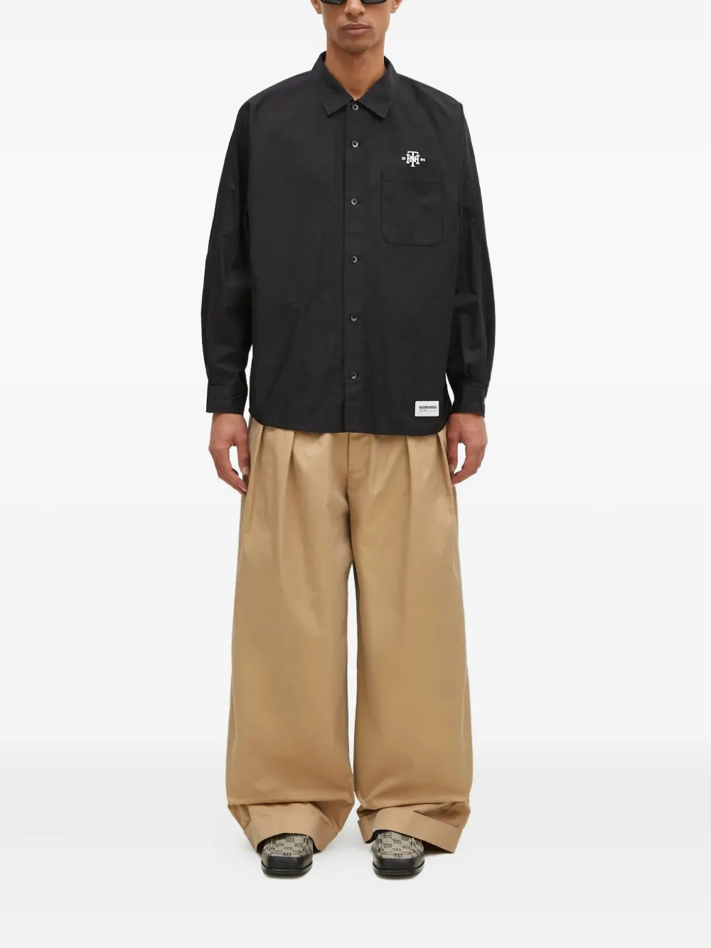 Engineered Garments pleated wide-leg trousers - Bruin