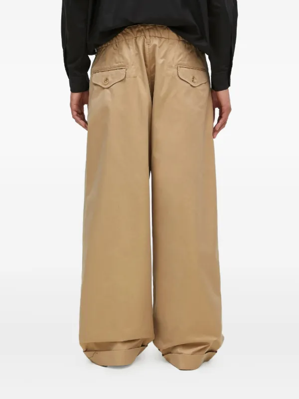 Engineered Garments Pleated wide-leg Trousers | Brown | FARFETCH