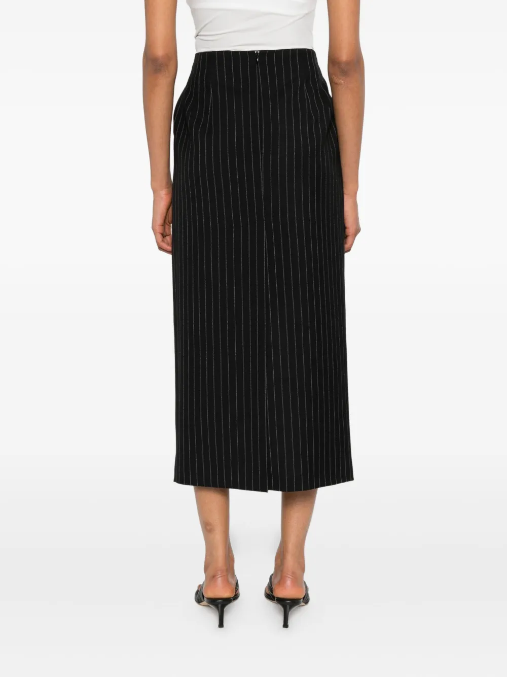 WARDROBE.NYC Kokerrok met krijtstreep Zwart