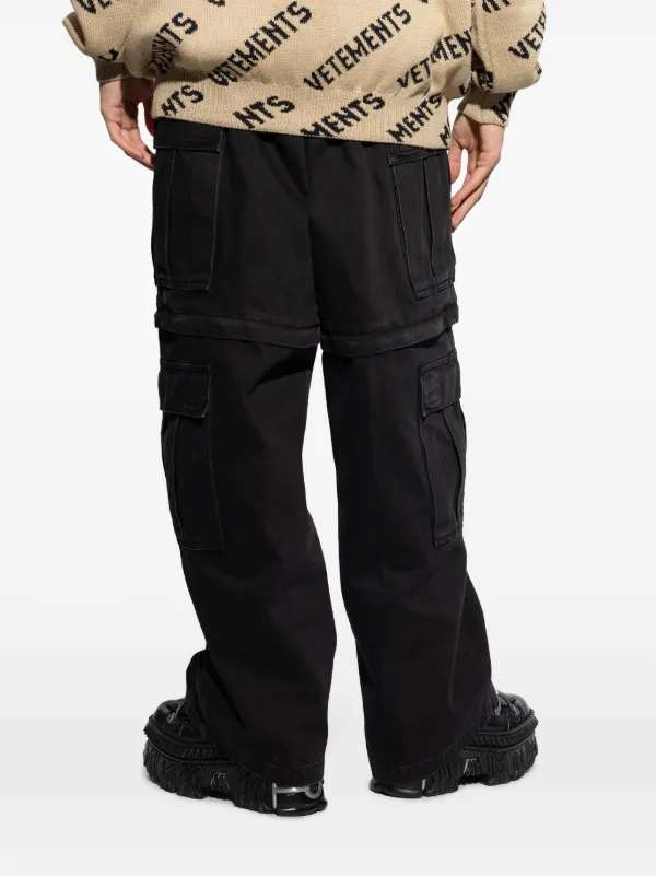[VETEMENTS] ブラックコットンショートパンツ VETEMENTS ショートパンツ | ブラック | FARFETCH JP