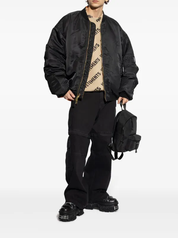 [VETEMENTS] ブラックコットンショートパンツ VETEMENTS ショートパンツ | ブラック | FARFETCH JP