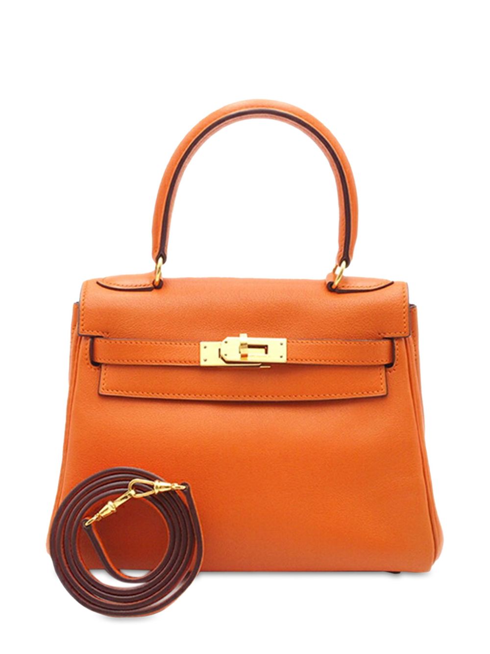 Hermès Pre-Owned 1991 Mini Gulliver Kelly Retourne 20 satchel - Orange