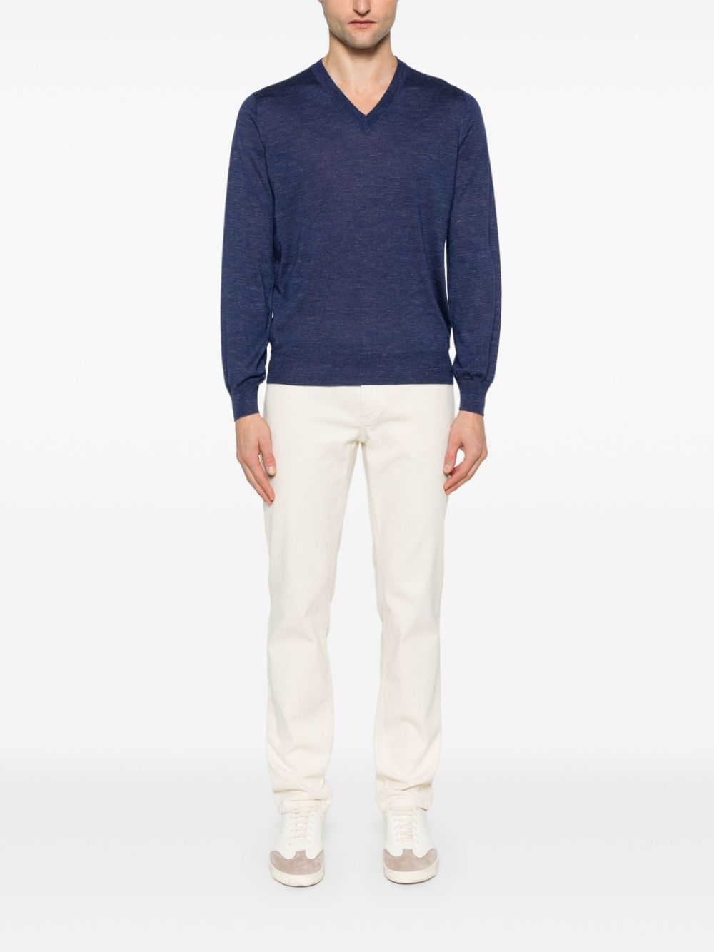 Brunello Cucinelli fine-knit sweater - Blauw