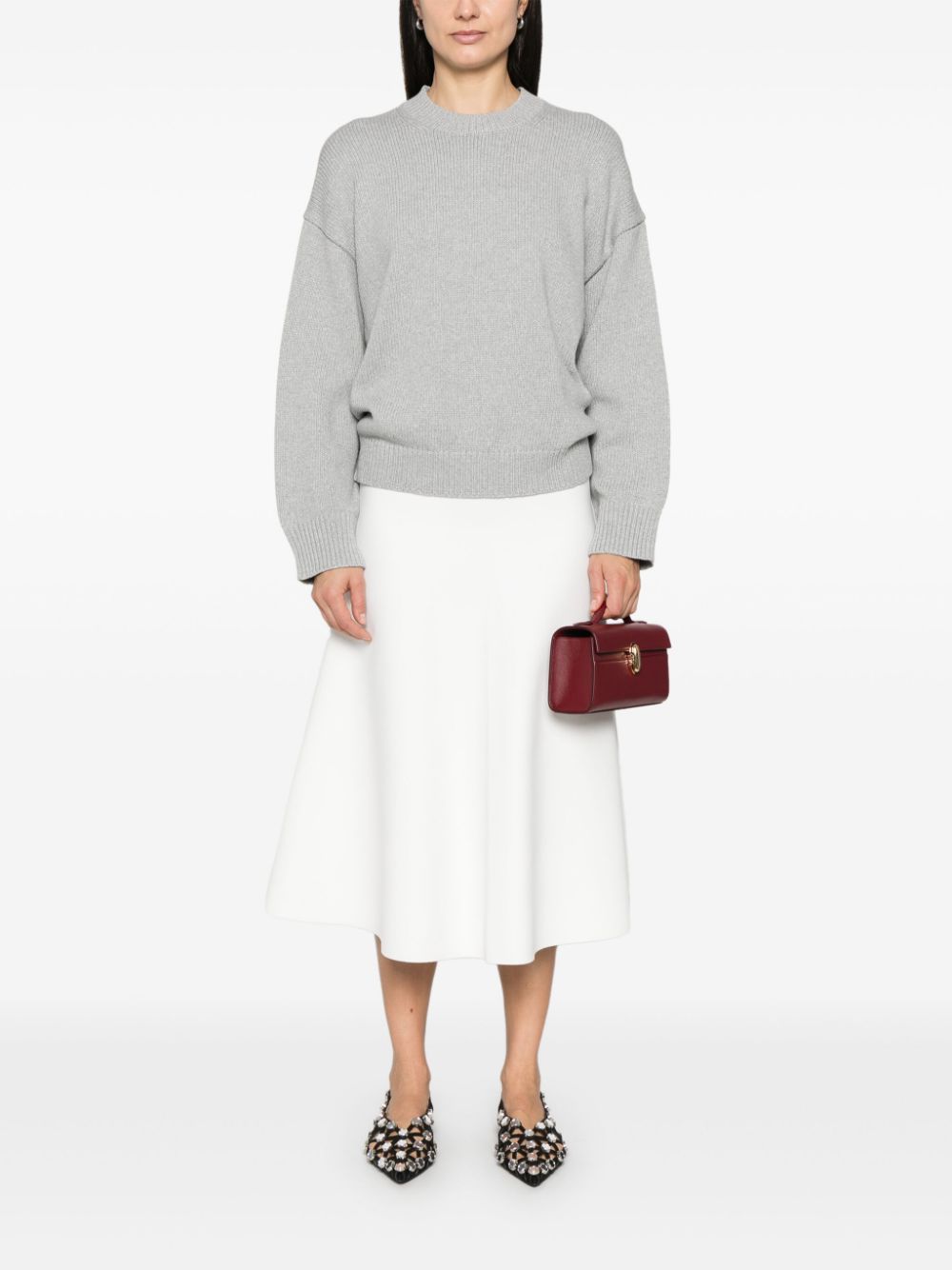 Theory A-line skirt - White