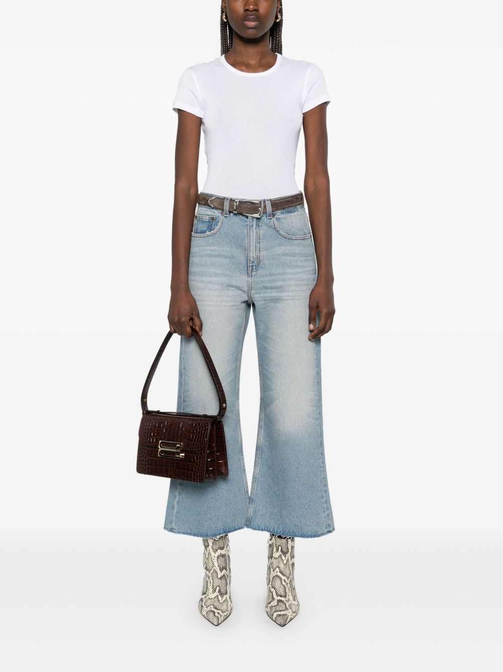 Victoria Beckham Jeans met wijde pijpen - Blauw