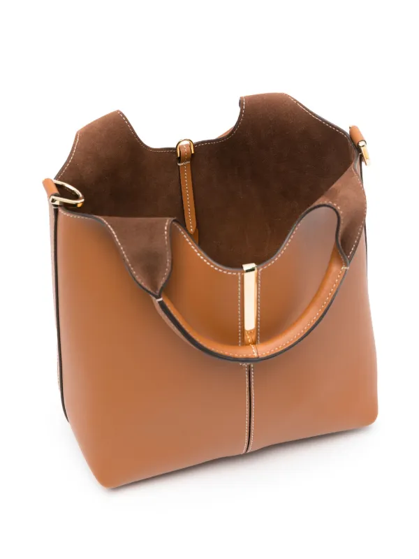 Tod's Mini Leather Tote Bag | Brown | FARFETCH