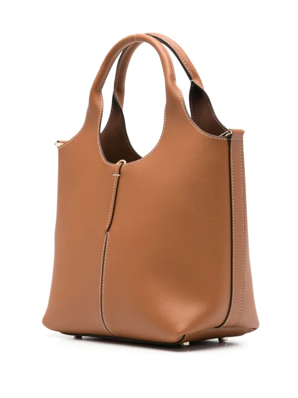 Tod's Mini Leather Tote Bag | Brown | FARFETCH