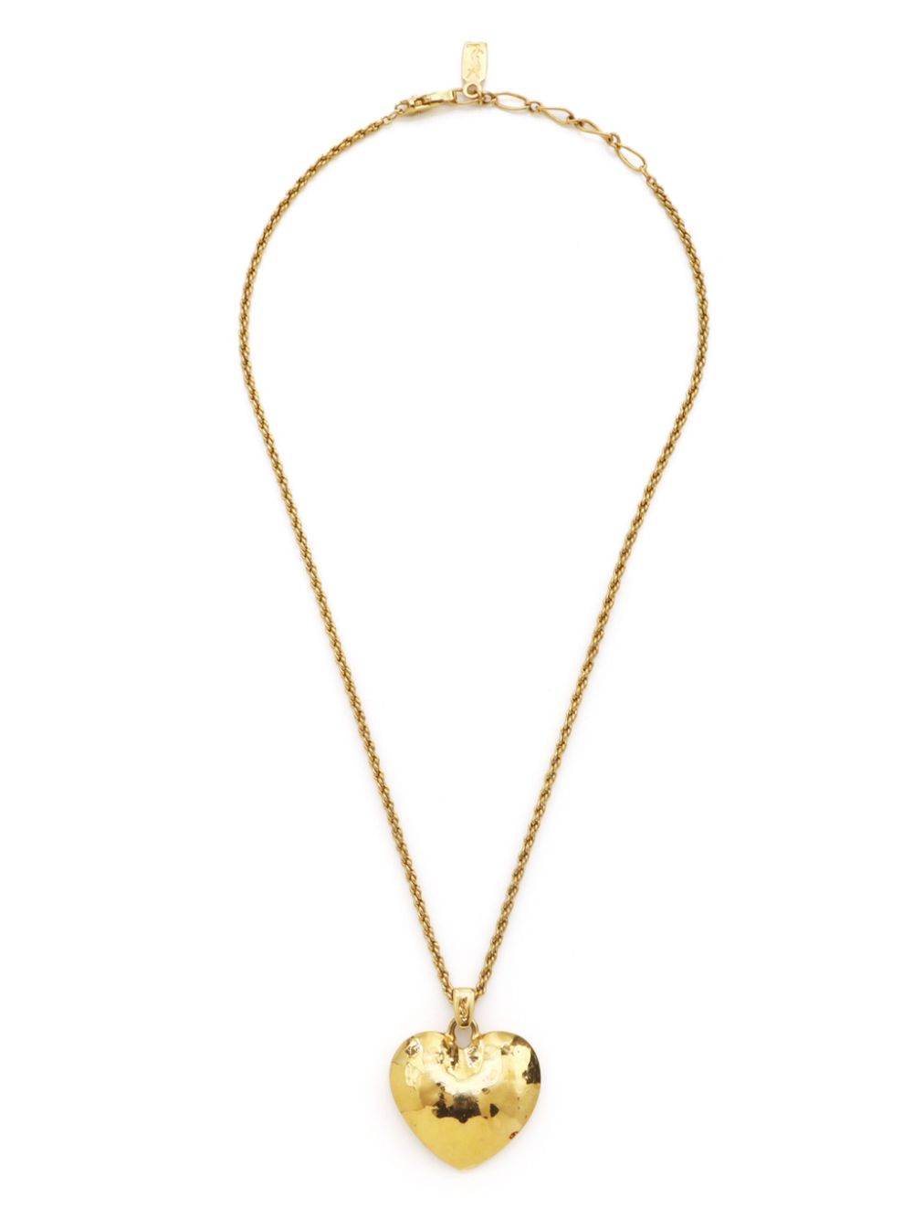 Saint Laurent Pre-Owned 1990s Heart necklace - Gold