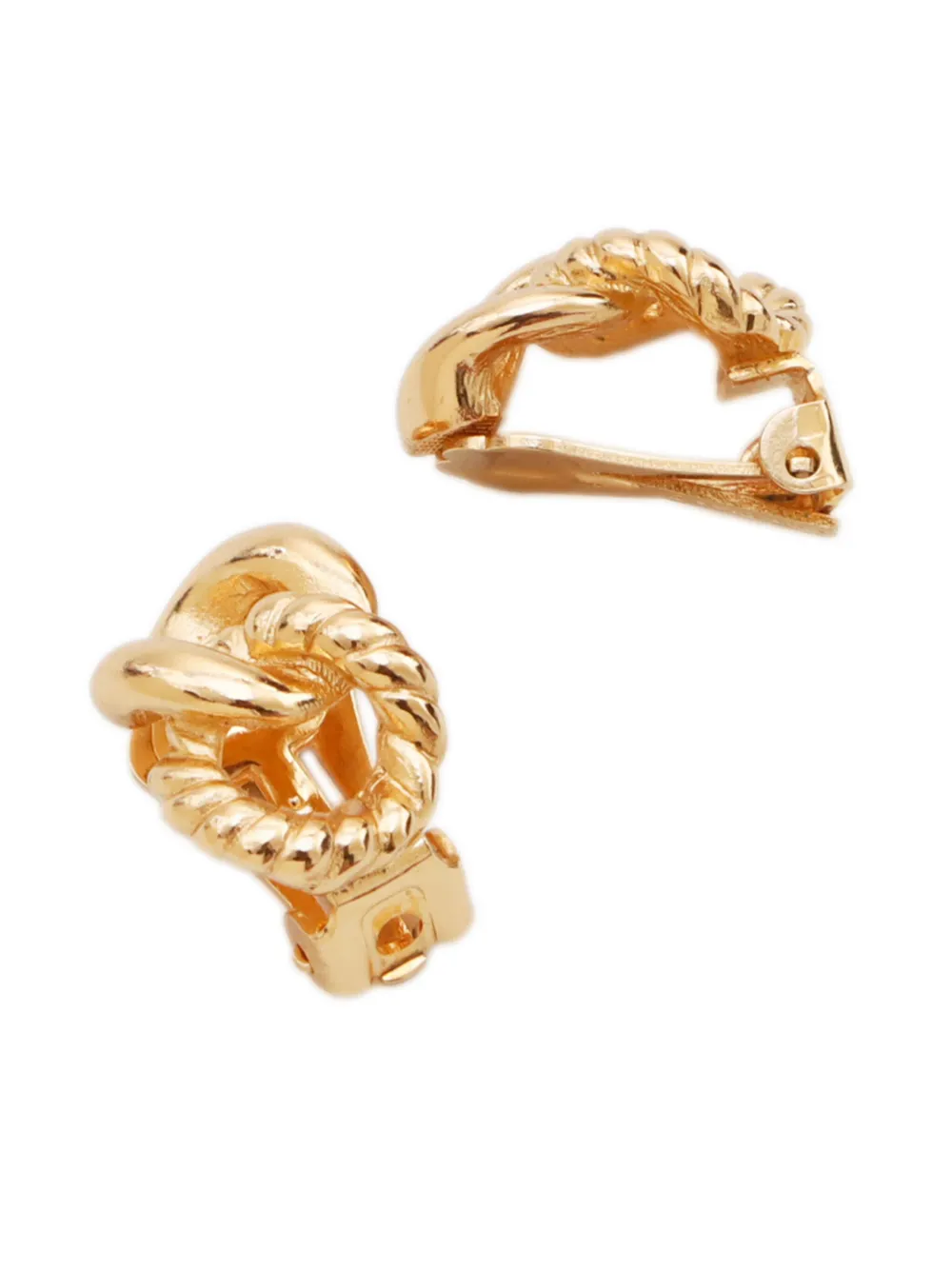 Pre-owned Dior 1990s Clip-on Earrings In Gold