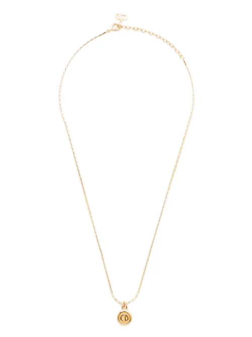 Collier à pendentif CD (années 1990) - Christian Dior Pre-Owned - Modalova