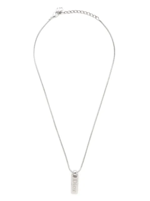 Christian Dior Pre-Owned 2000s logo-pendant necklace