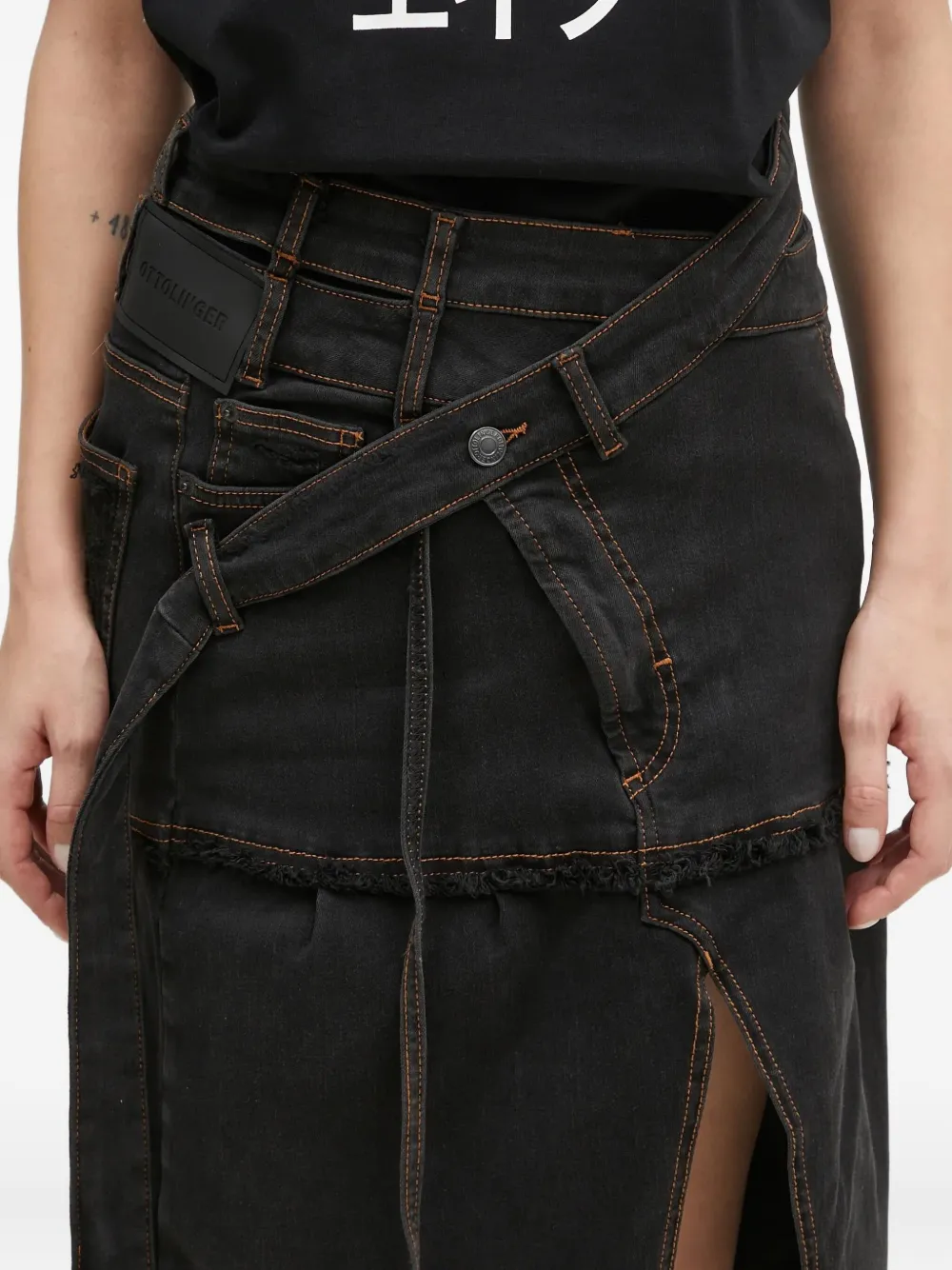 Ottolinger Rok met franje Grijs