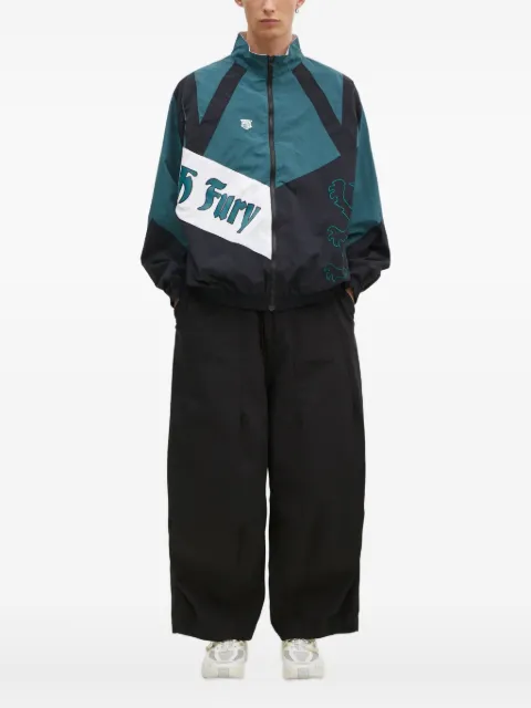 Neighborhood panelled lion-embroidered jacket