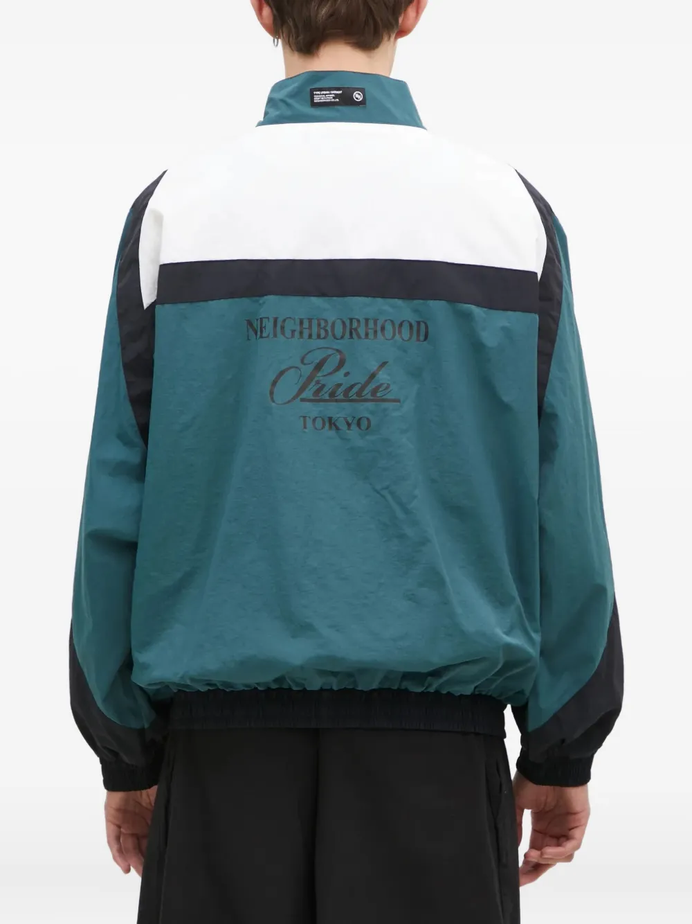 Neighborhood panelled lion-embroidered jacket Zwart