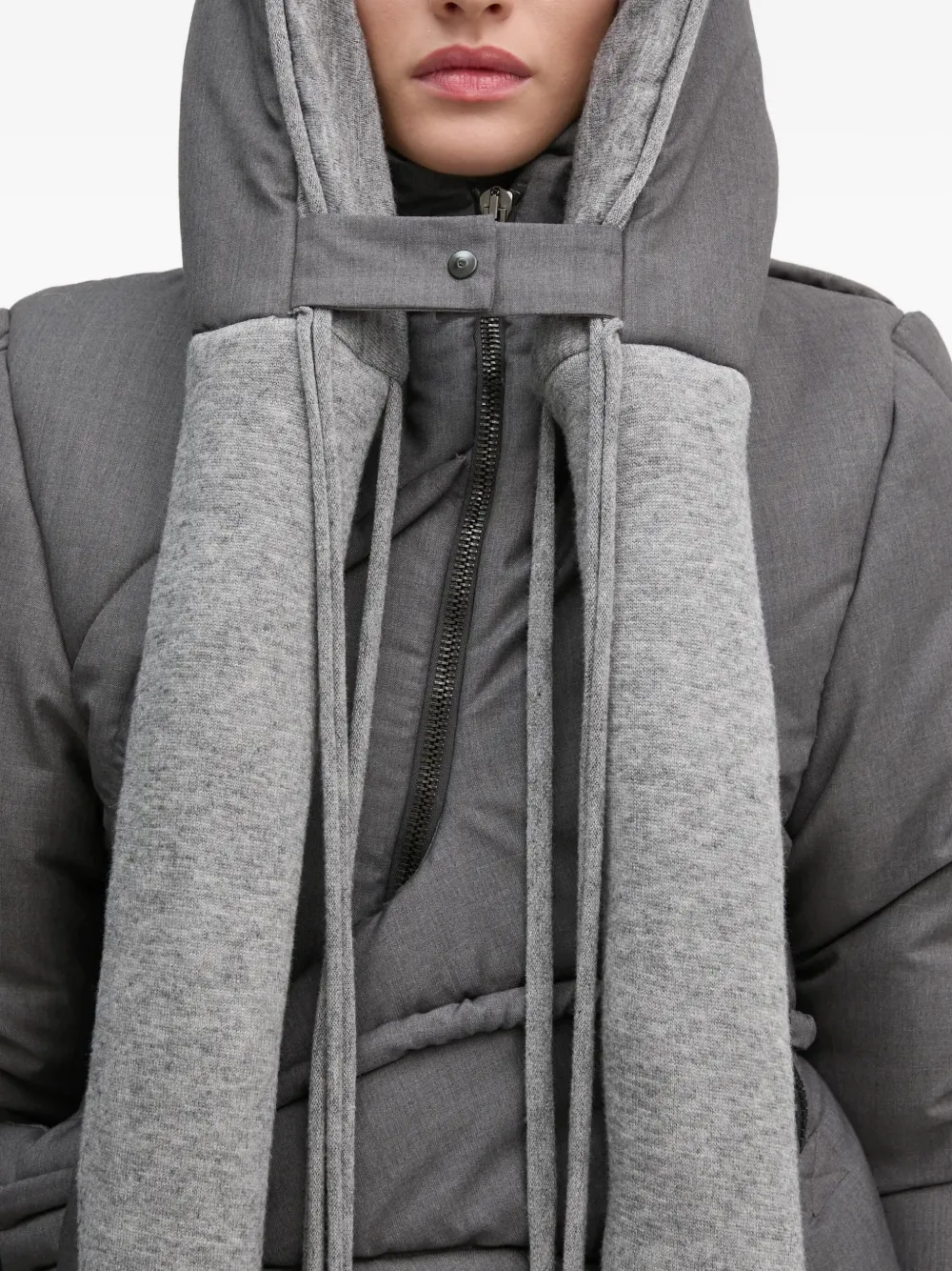 Ottolinger Gewatteerd jack met capuchon Grijs