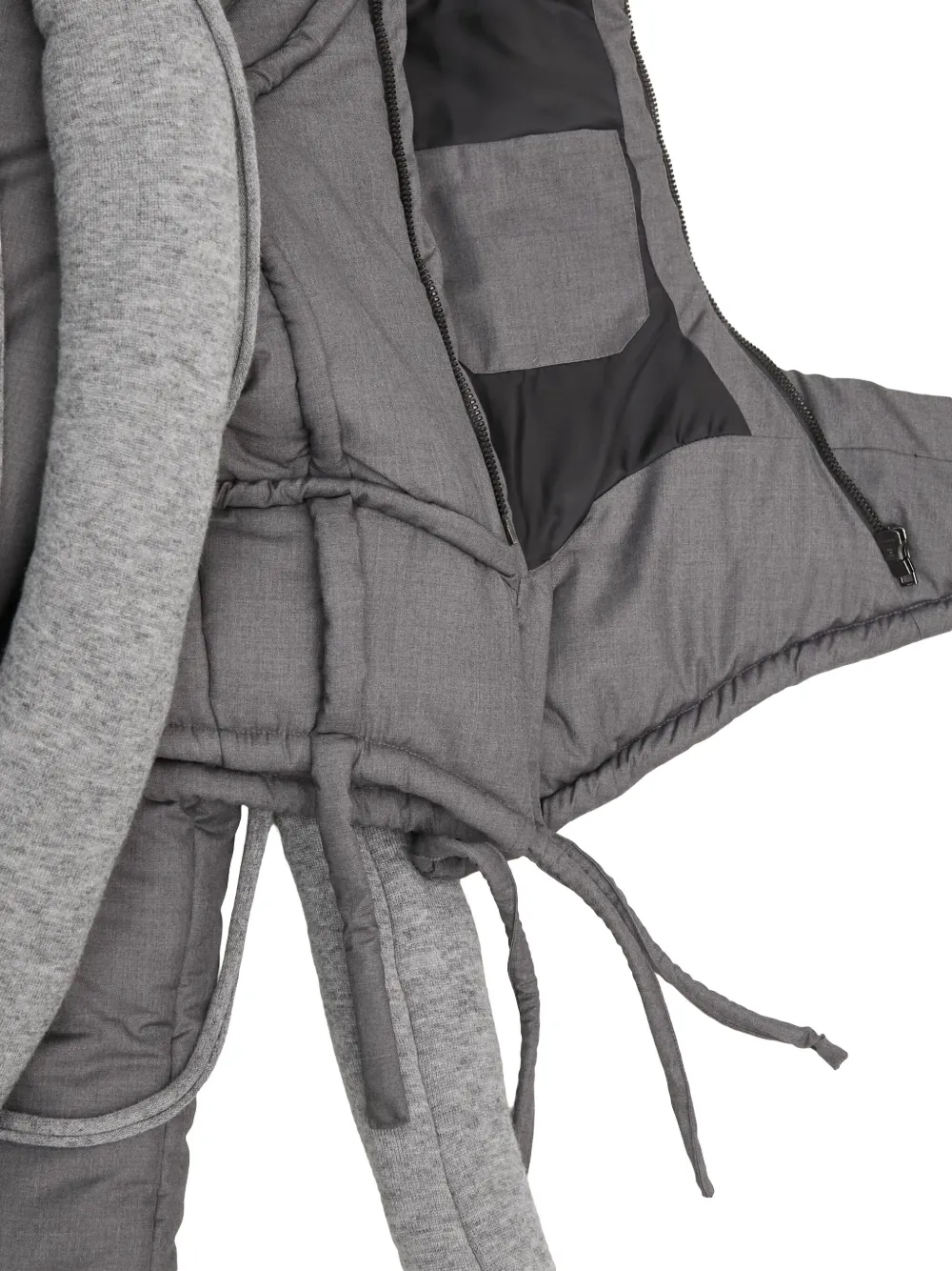 Ottolinger Gewatteerd jack met capuchon Grijs