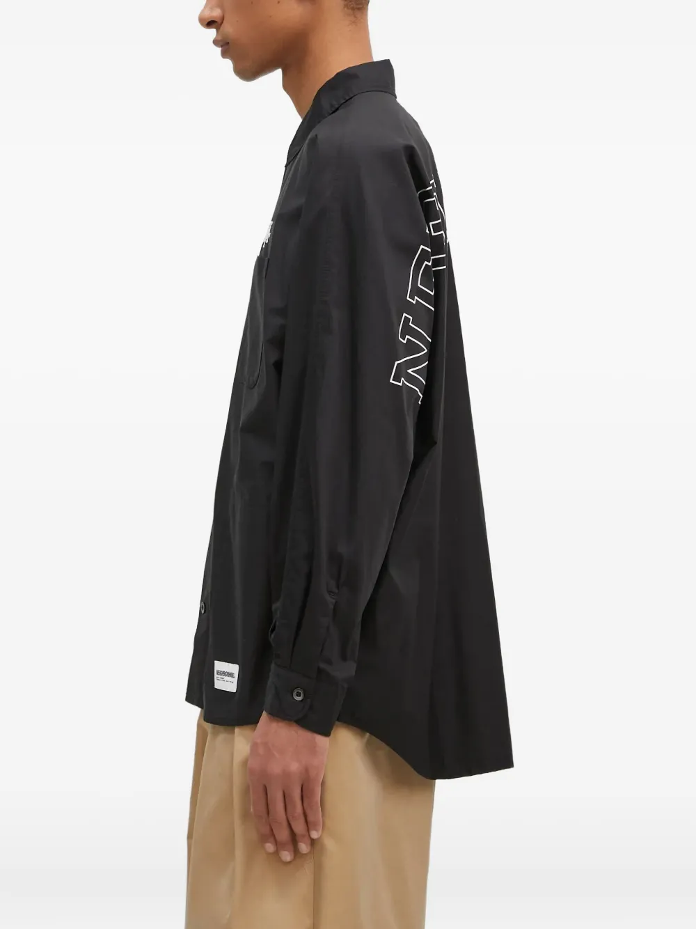 Neighborhood logo pocket shirt - Zwart