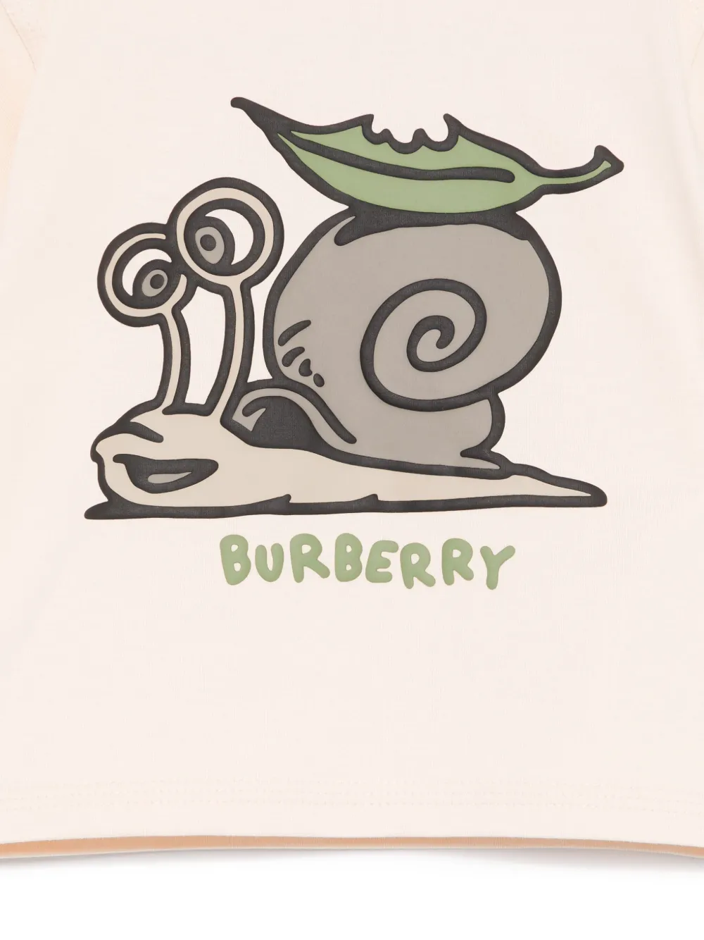 Burberry Kids T-shirt met grafische print Beige