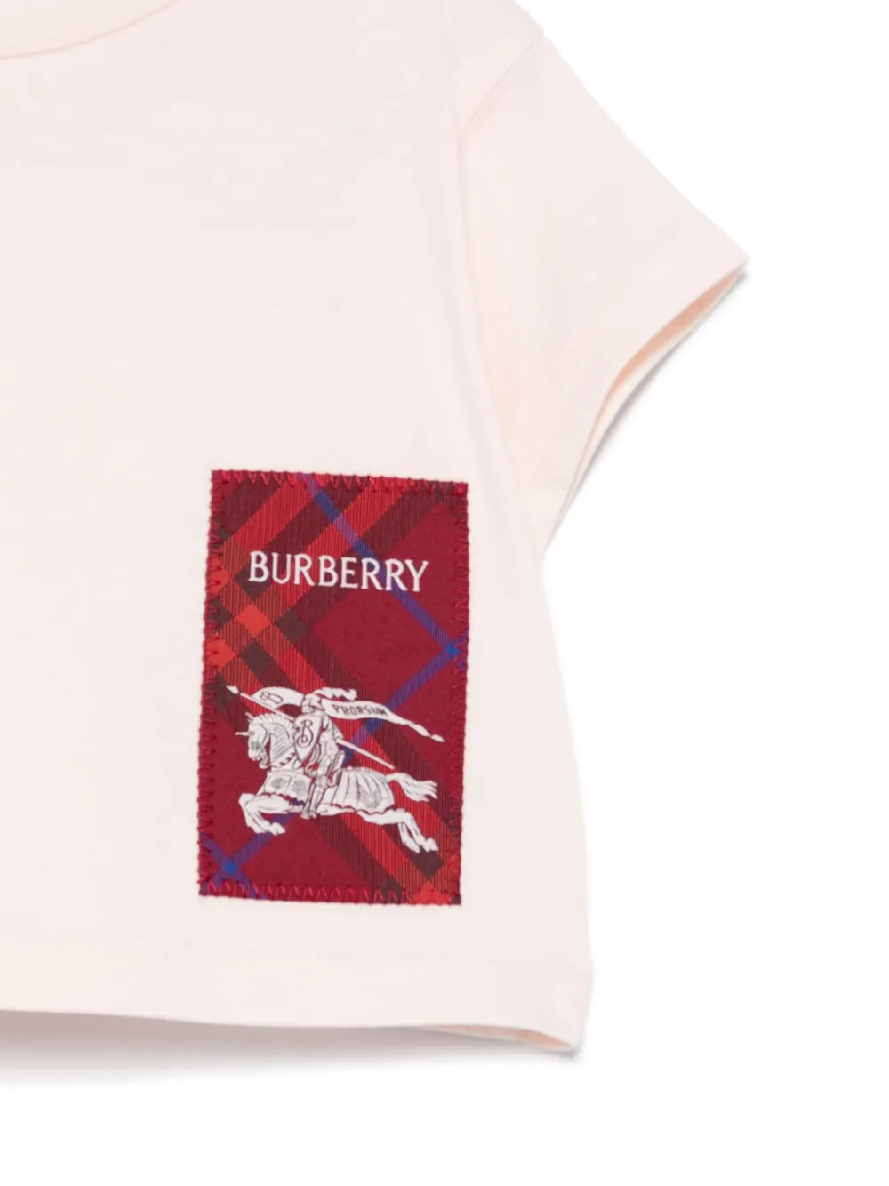Burberry Kids T-shirt met logopatch Oranje