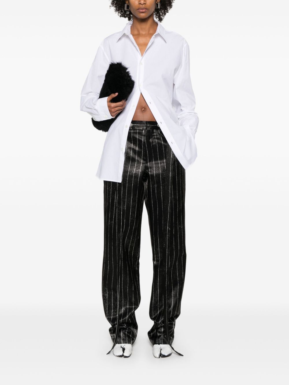 Jean Paul Gaultier striped trousers - Zwart