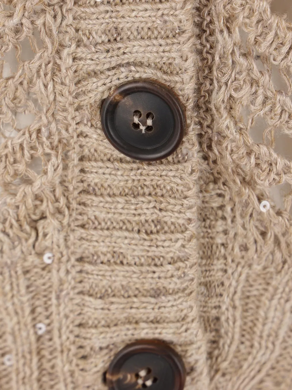Brunello Cucinelli Opengebreid vest Bruin