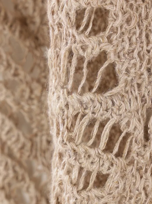 Brunello Cucinelli open-knit Cardigan | Brown | FARFETCH