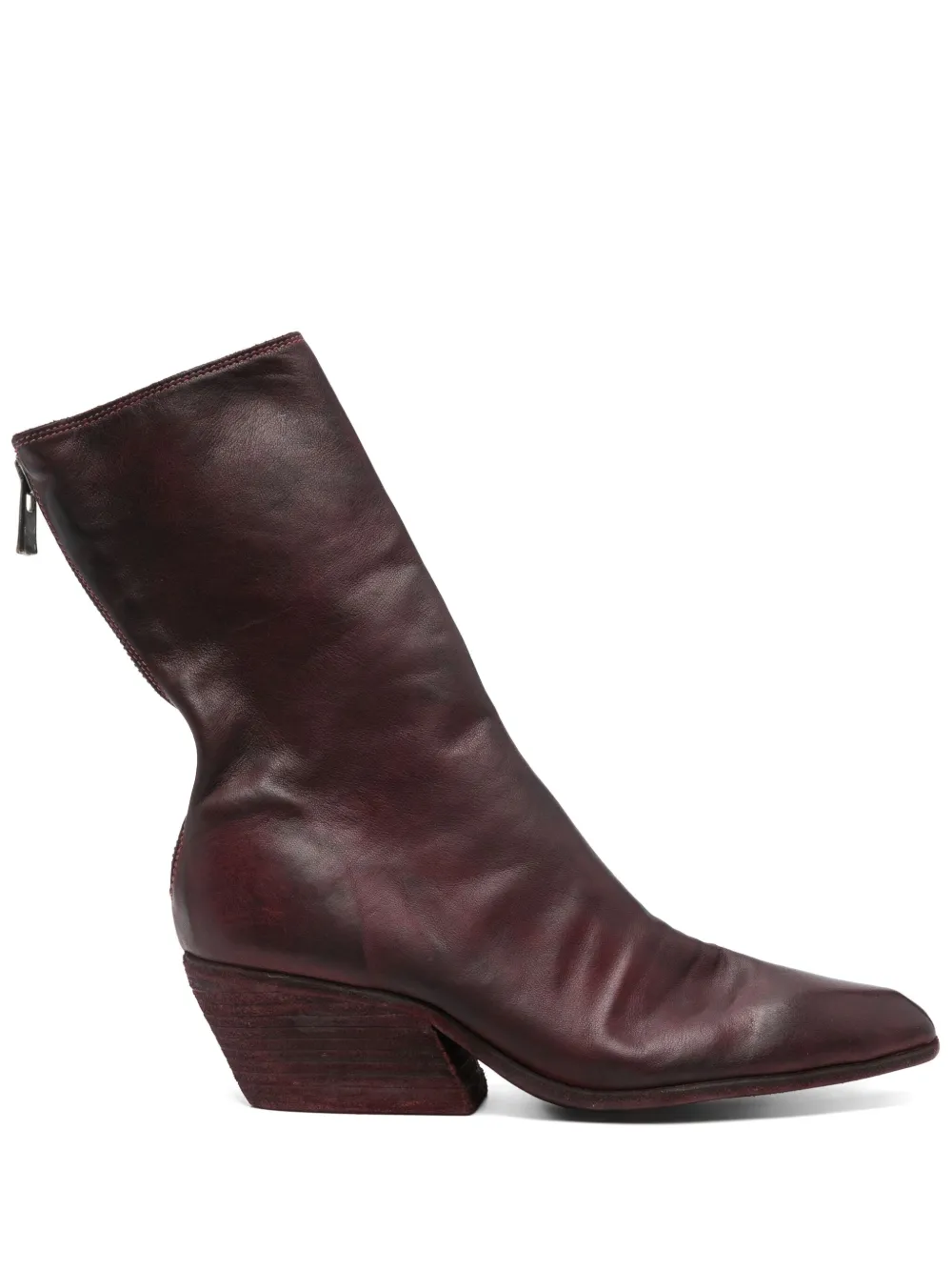 Guidi 55 mm leren laarzen Rood